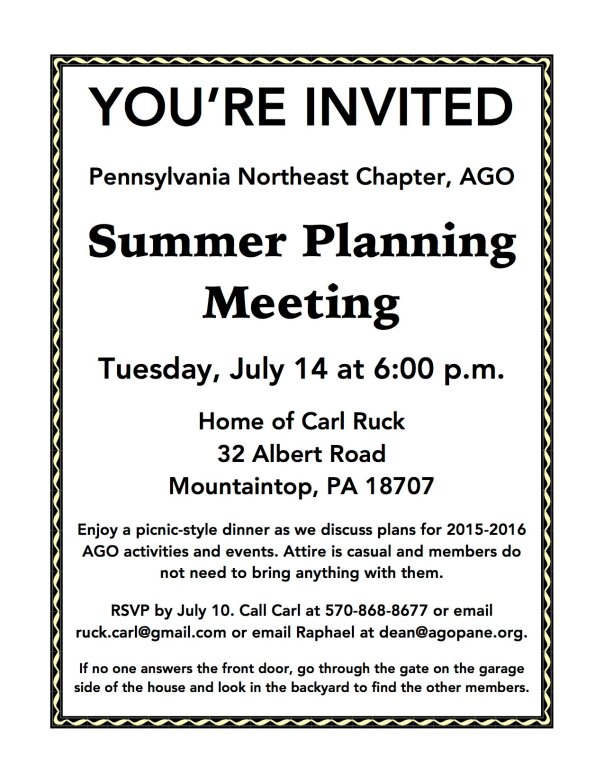 Summer Planning Meeting Flyer