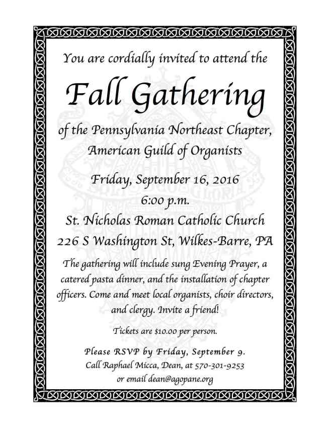 Fall Gathering 2016